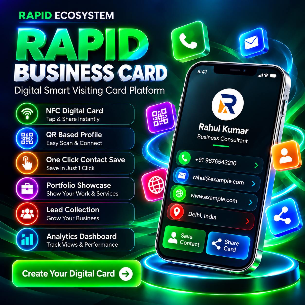 Rapid Business Card Platform - rapidvcard.in